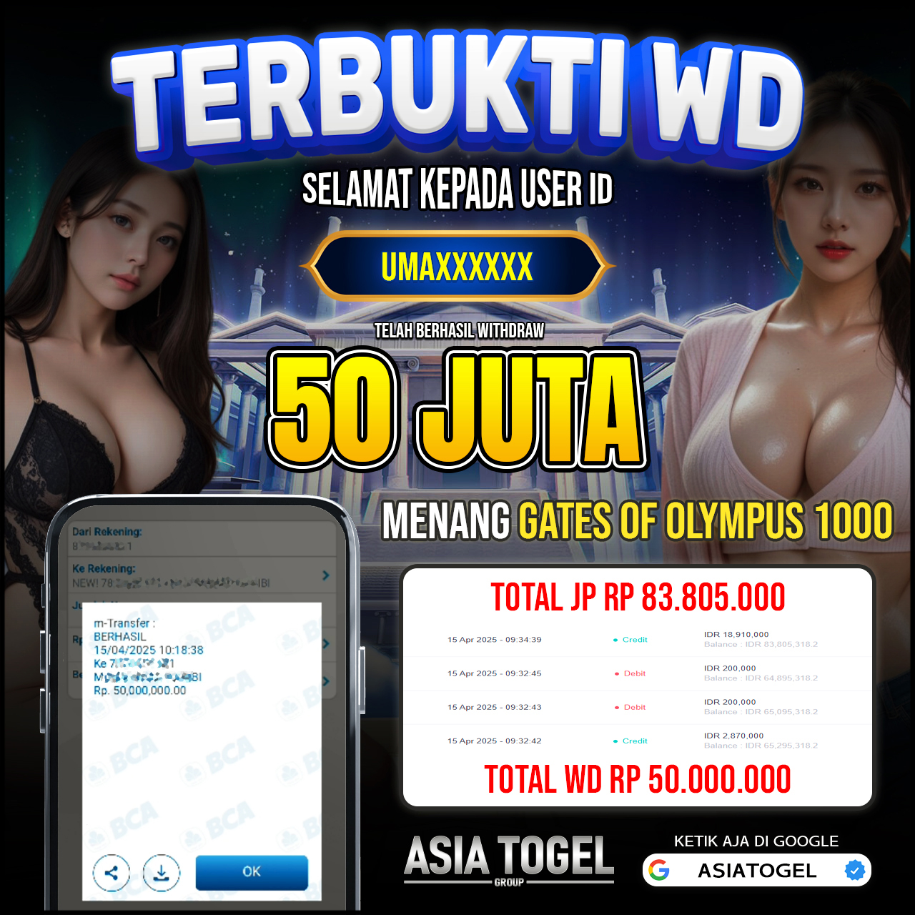 Selamat Atas Kemenangannya Di ASIATOGEL