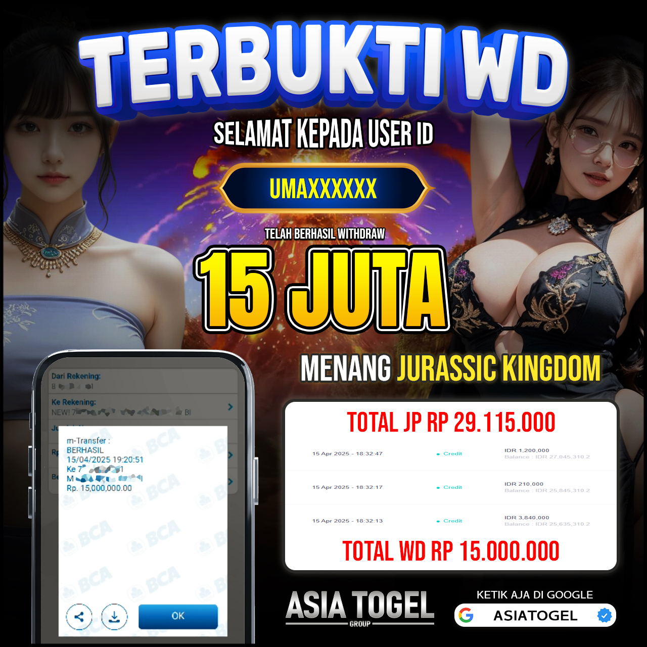 Selamat Atas Kemenangannya Di ASIATOGEL