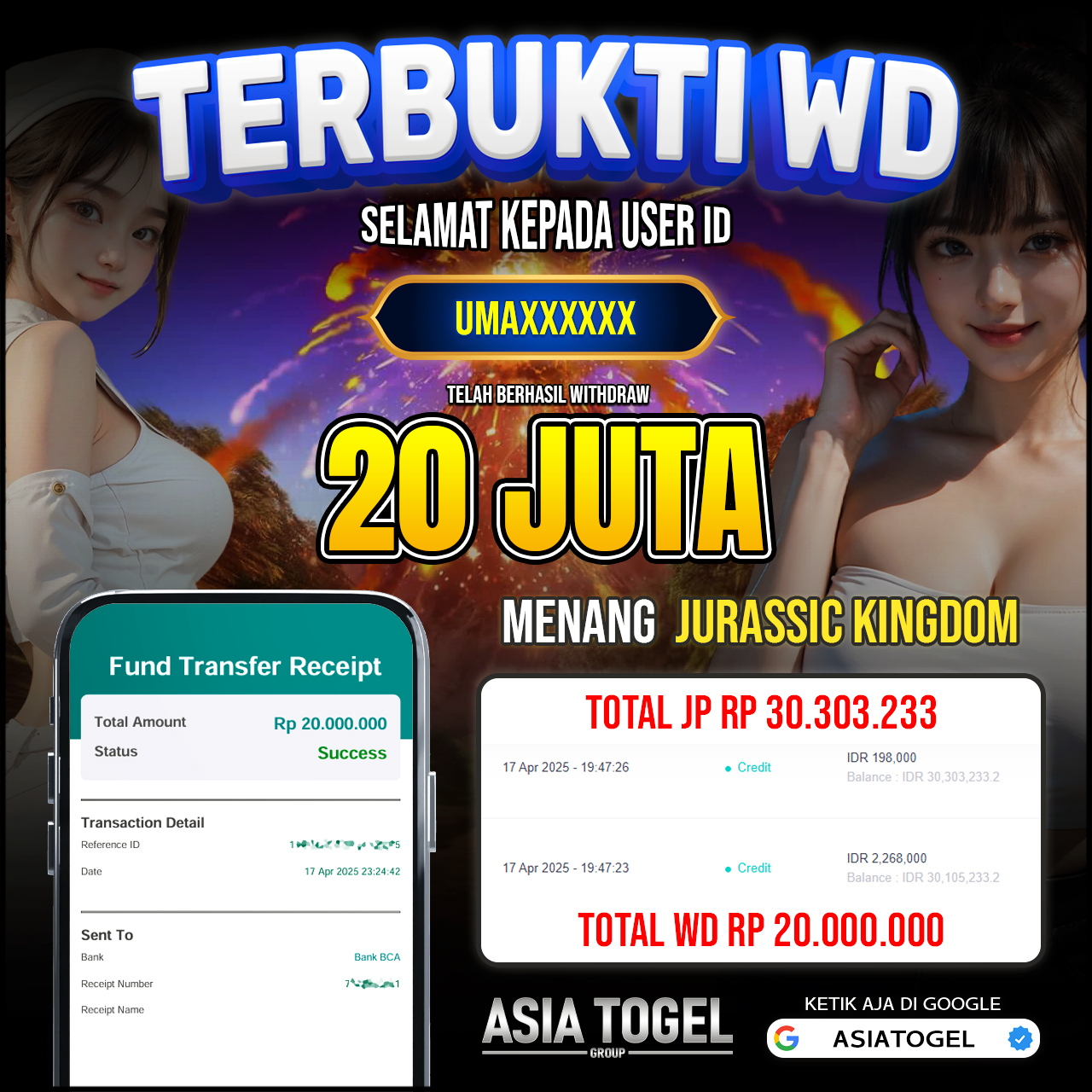 Selamat Atas Kemenangannya Di ASIATOGEL