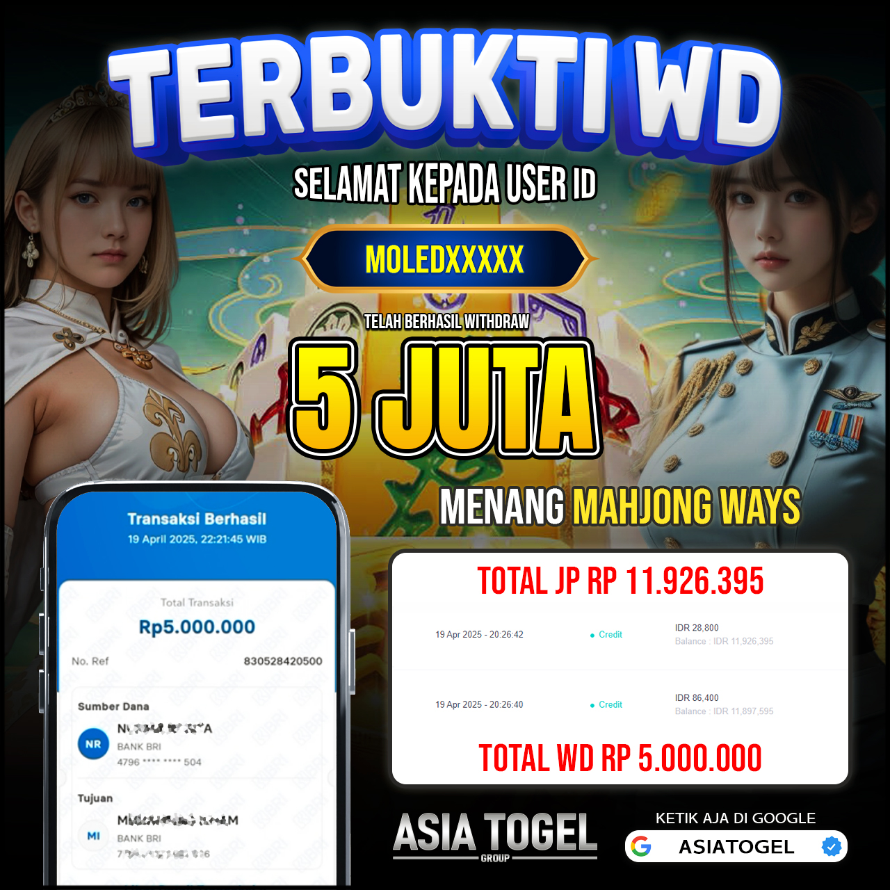 Selamat Atas Kemenangannya Di ASIATOGEL