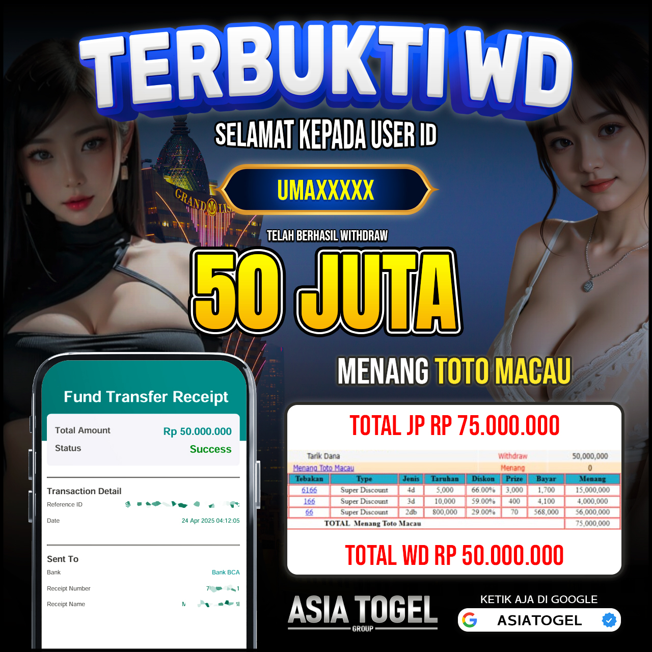 Selamat Atas Kemenangannya Di ASIATOGEL