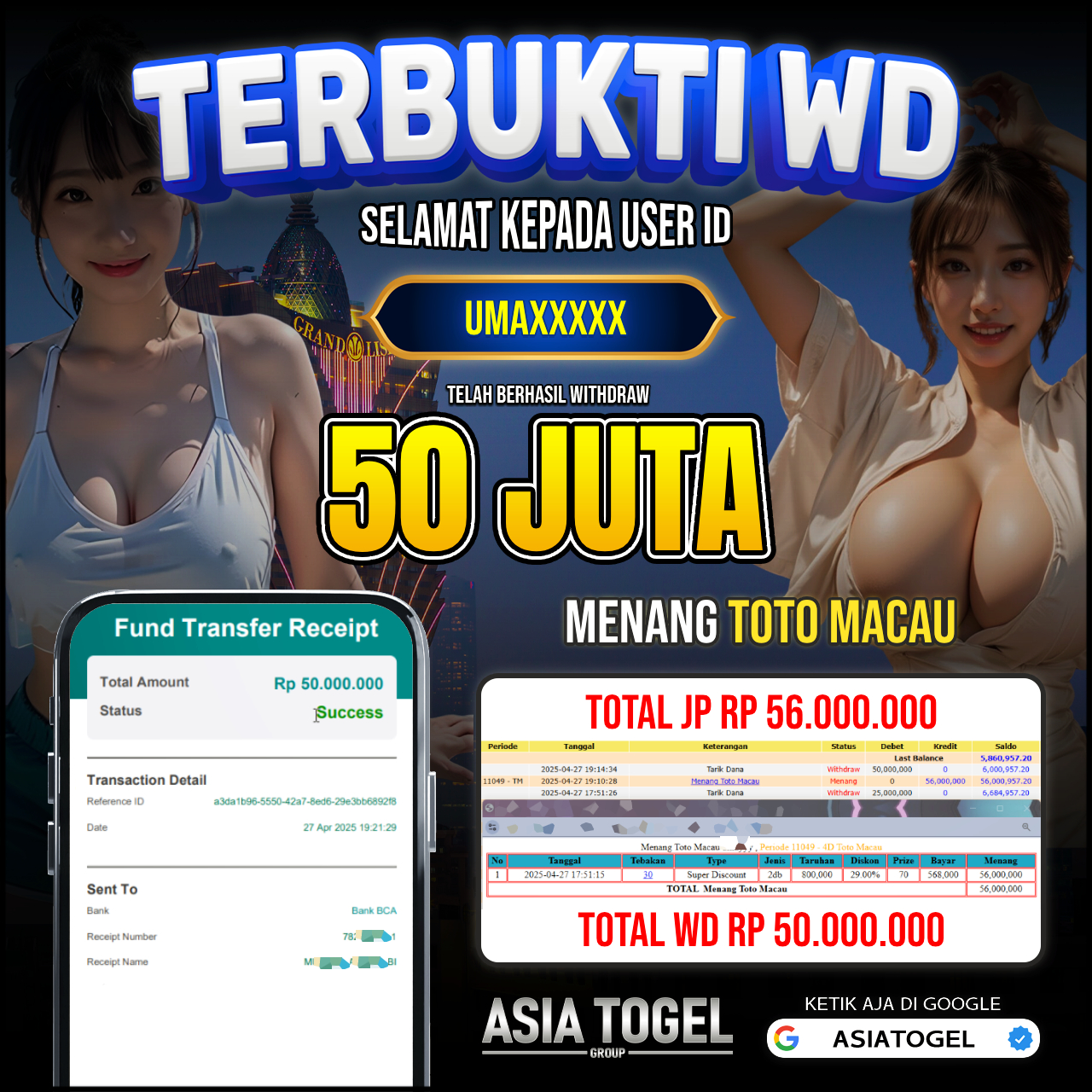 Selamat Atas Kemenangannya Di ASIATOGEL