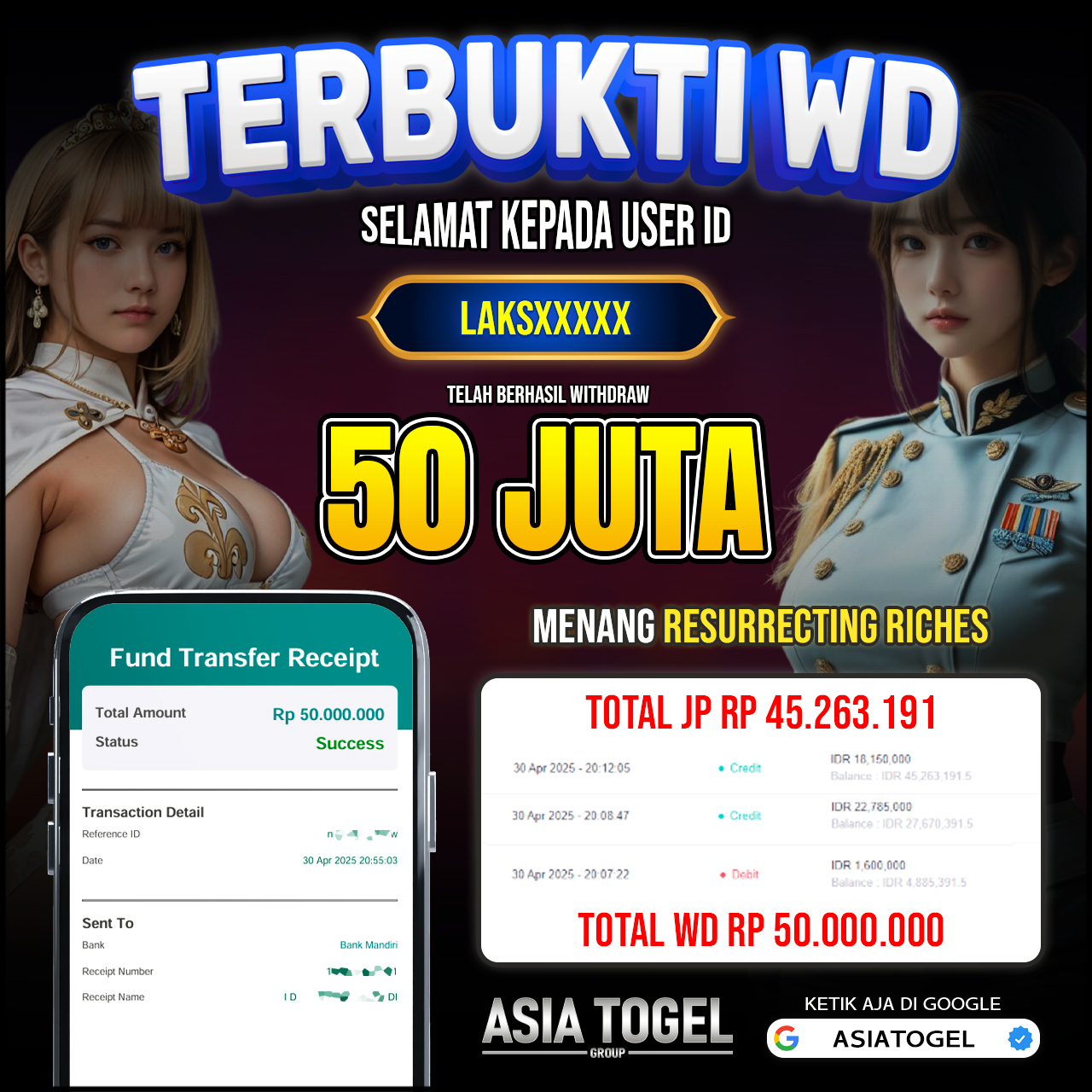 Selamat Atas Kemenangannya Di ASIATOGEL