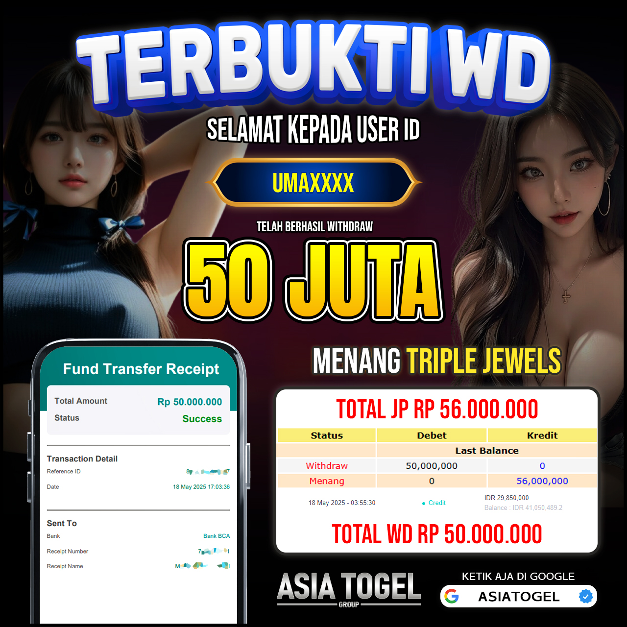 Selamat Atas Kemenangannya Di ASIATOGEL