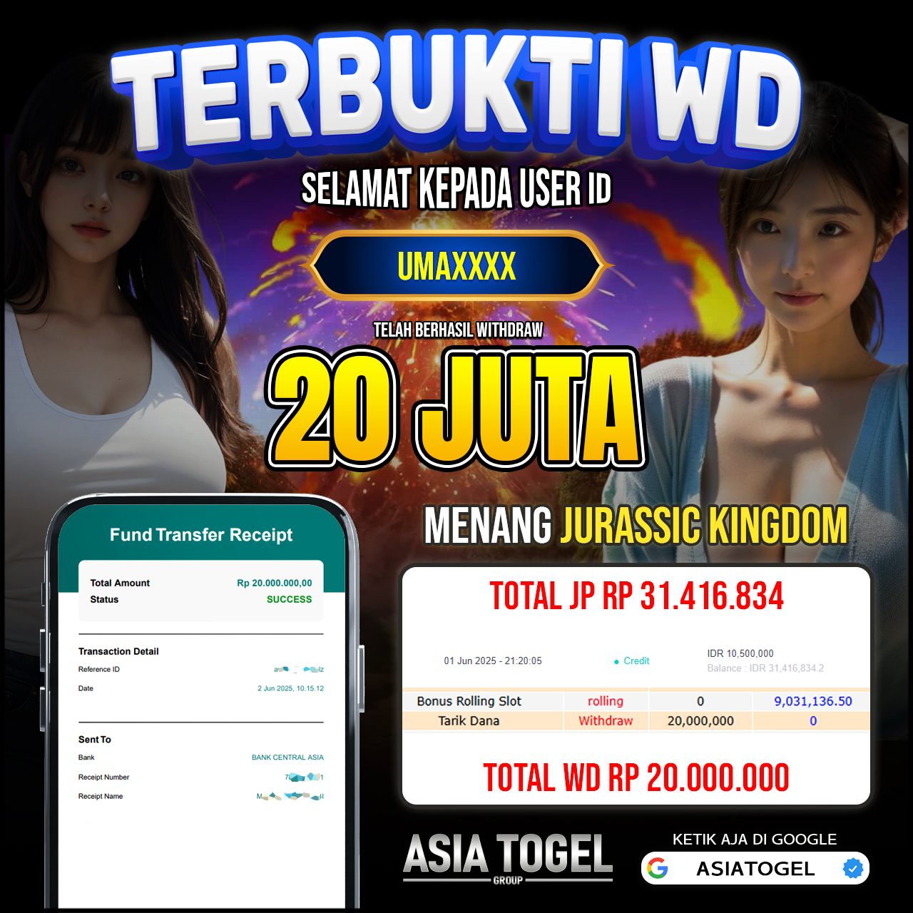 Selamat Atas Kemenangannya Di ASIATOGEL