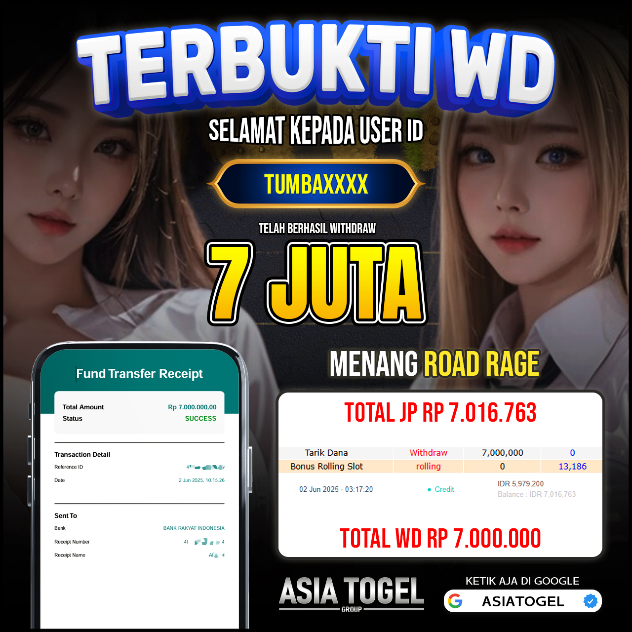 Selamat Atas Kemenangannya Di ASIATOGEL
