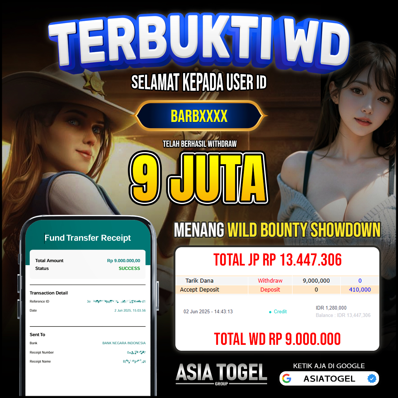 Selamat Atas Kemenangannya Di ASIATOGEL
