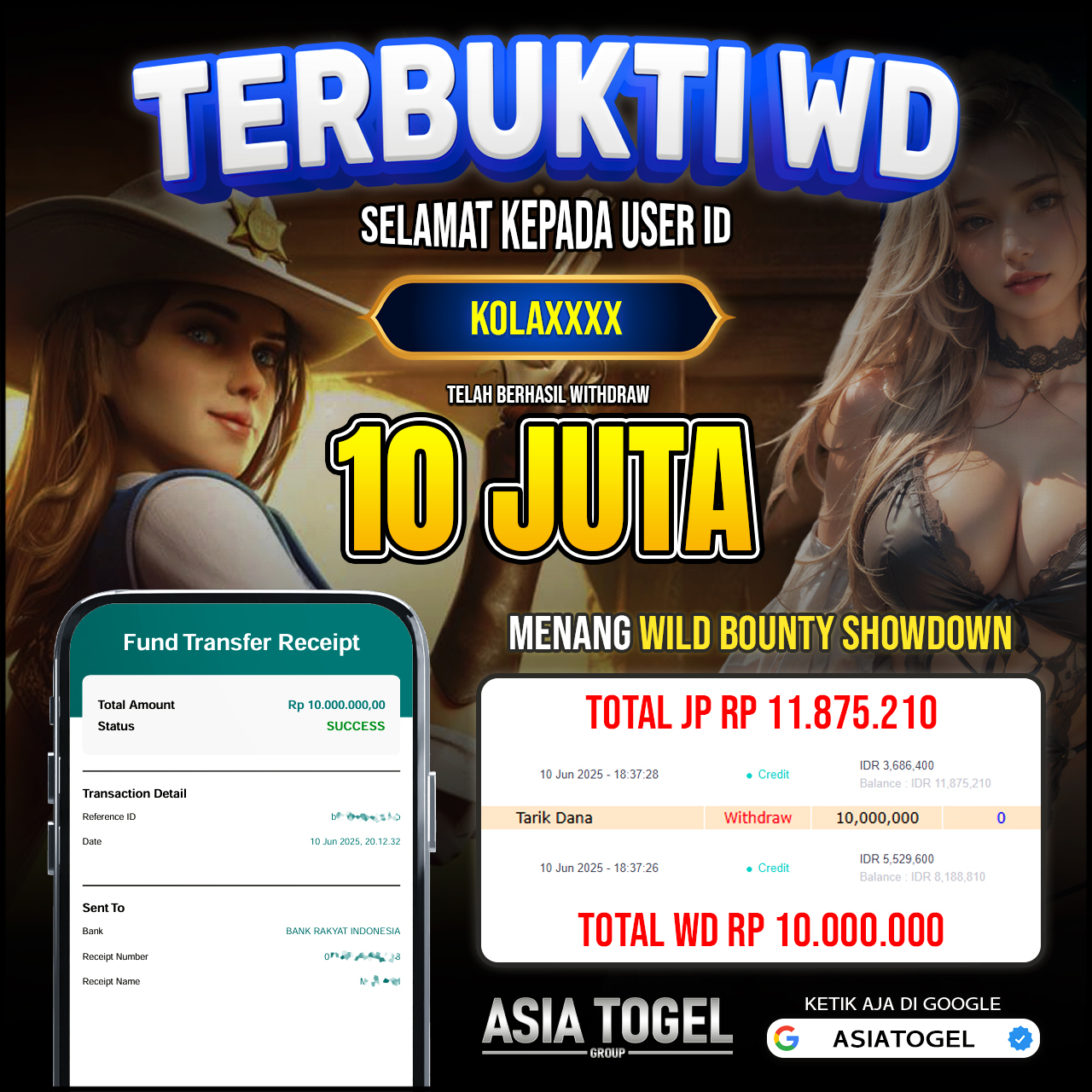 Selamat Atas Kemenangannya Di ASIATOGEL