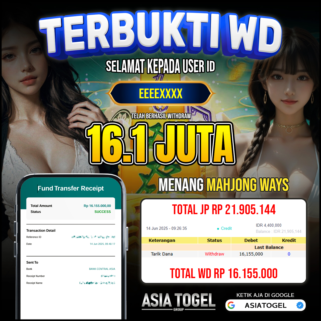 Selamat Atas Kemenangannya Di ASIATOGEL