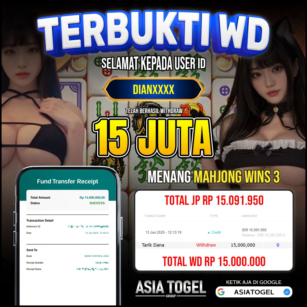 Selamat Atas Kemenangannya Di ASIATOGEL