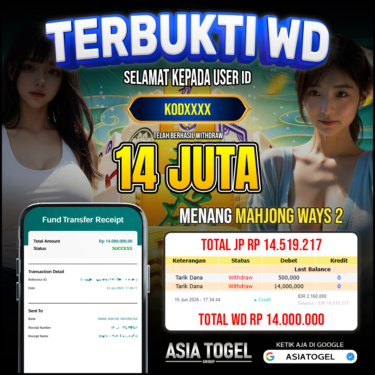 Selamat Atas Kemenangannya Di ASIATOGEL