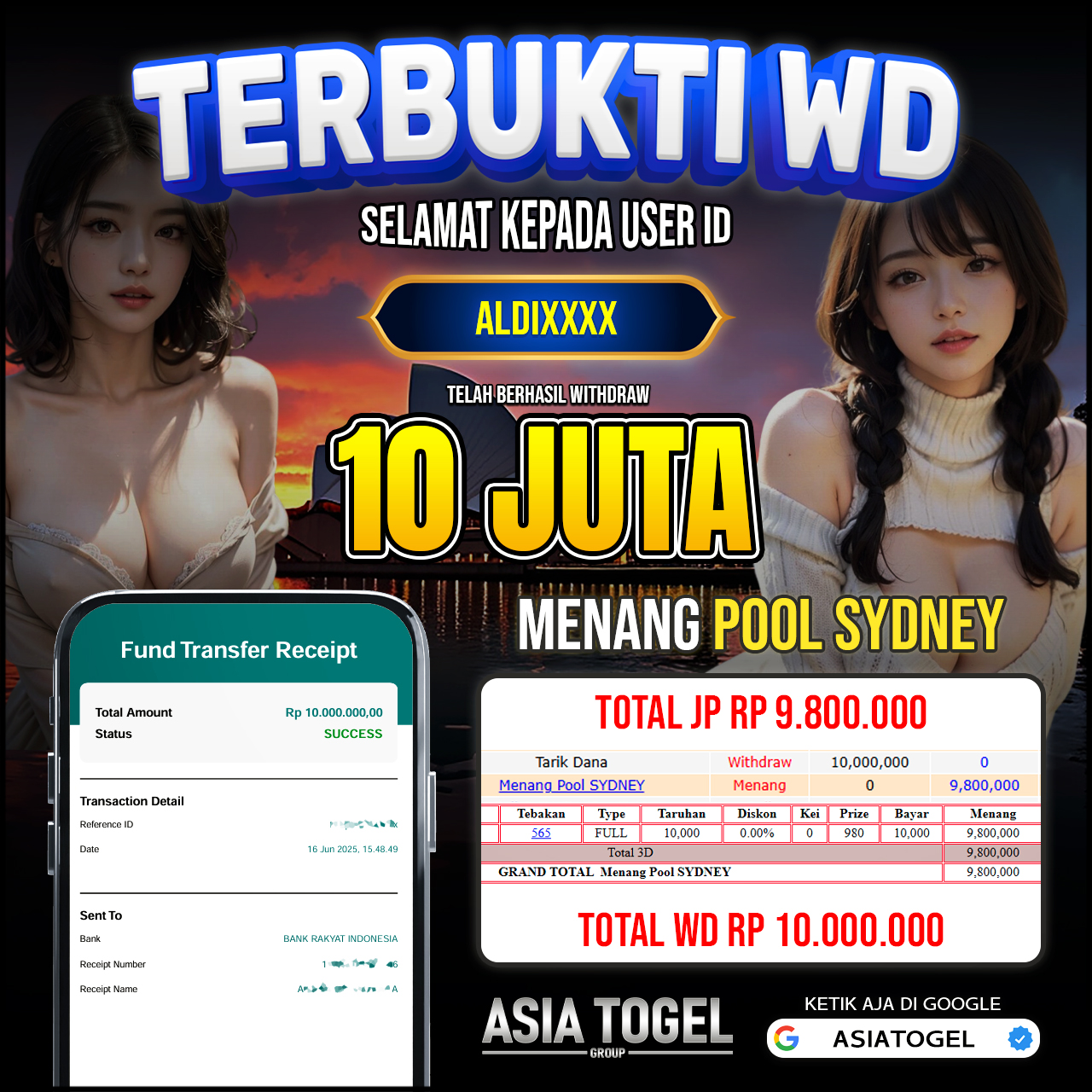 Selamat Atas Kemenangannya Di ASIATOGEL