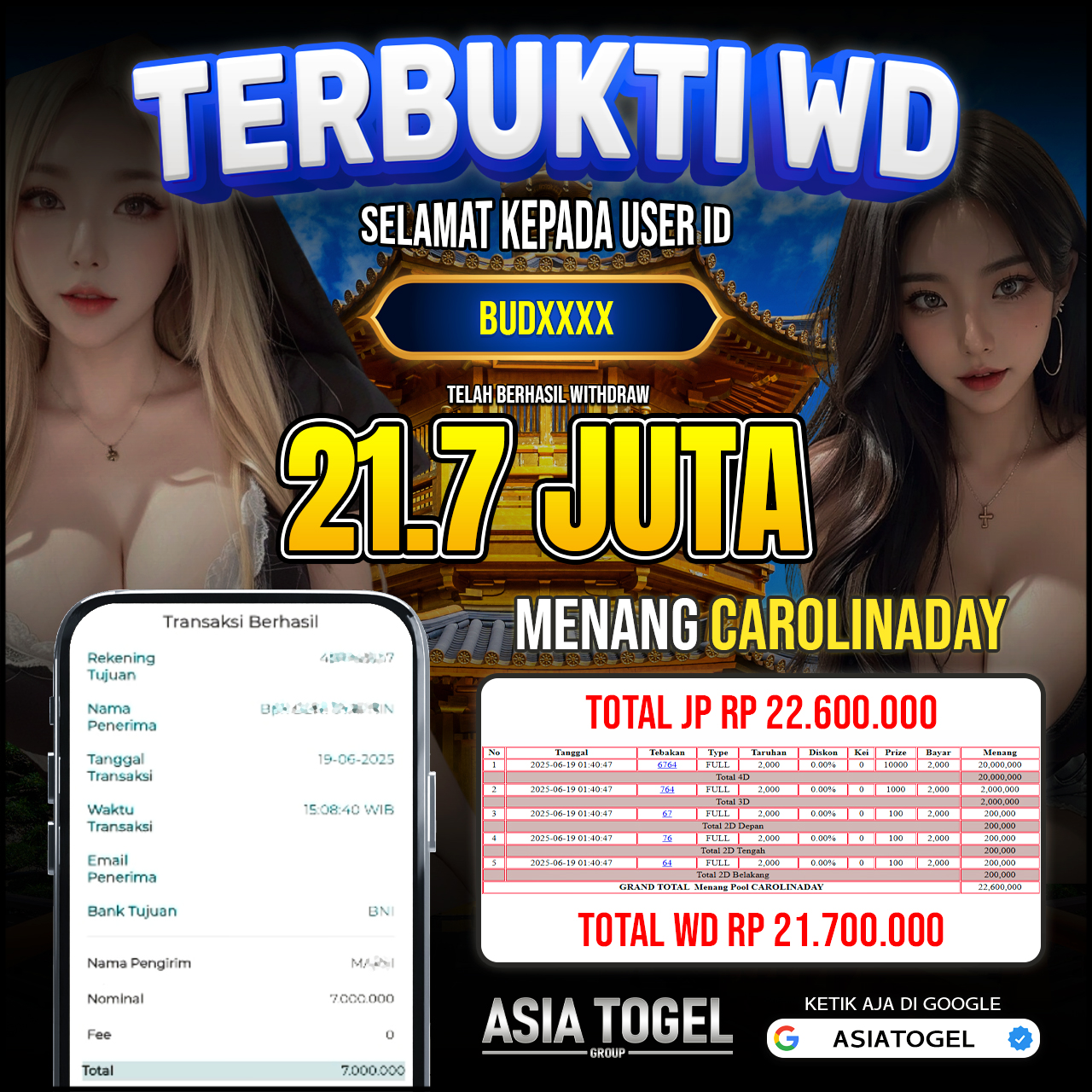 Selamat Atas Kemenangannya Di ASIATOGEL