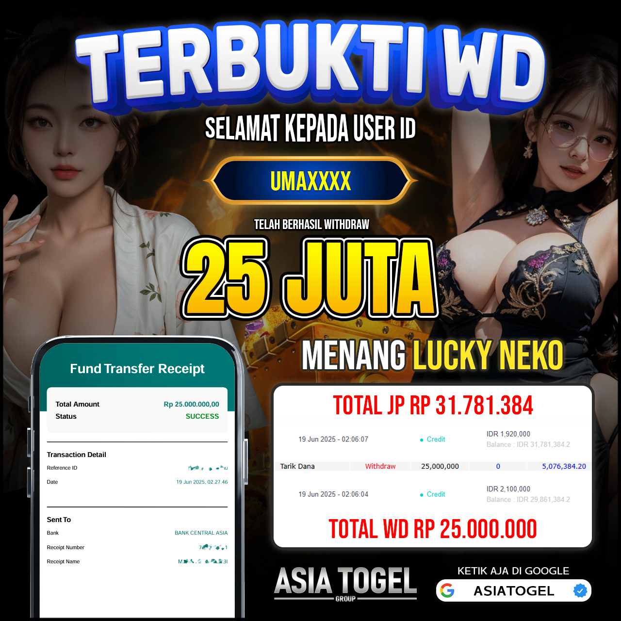 Selamat Atas Kemenangannya Di ASIATOGEL