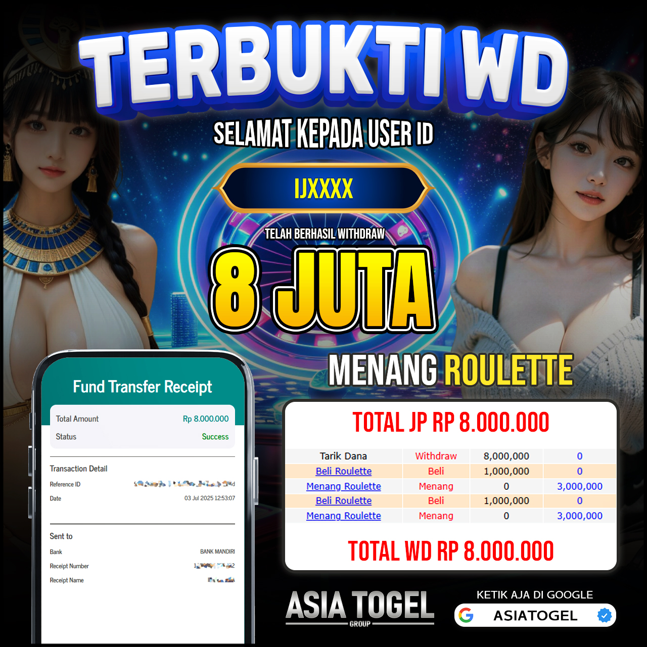 Selamat Atas Kemenangannya Di ASIATOGEL