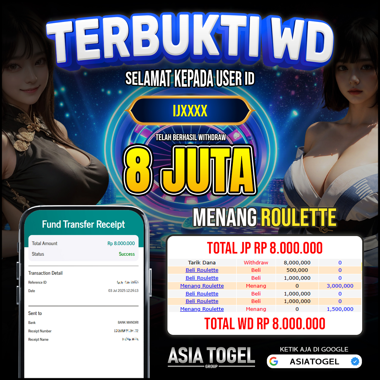 Selamat Atas Kemenangannya Di ASIATOGEL
