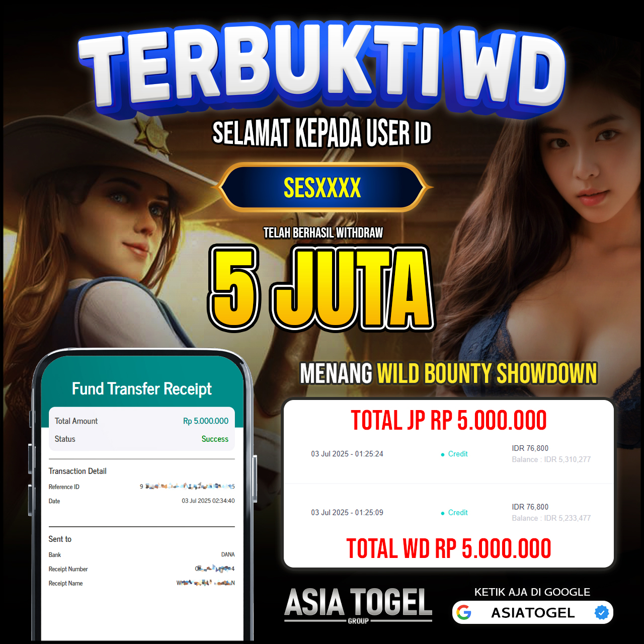 Selamat Atas Kemenangannya Di ASIATOGEL