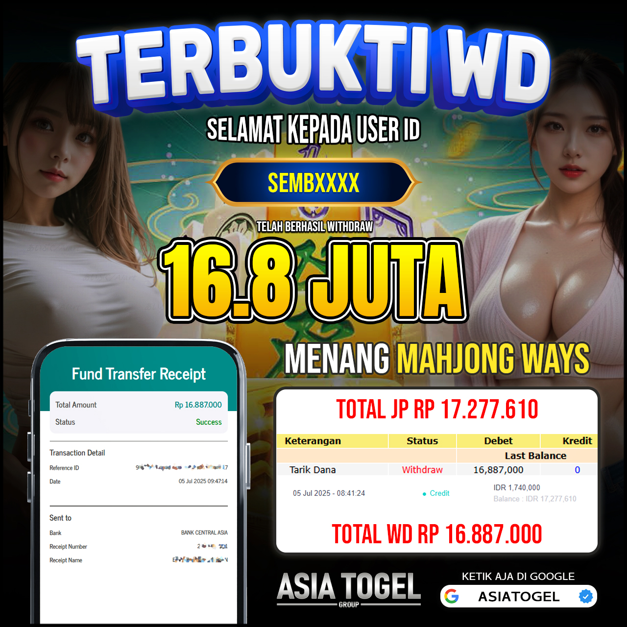 Selamat Atas Kemenangannya Di ASIATOGEL