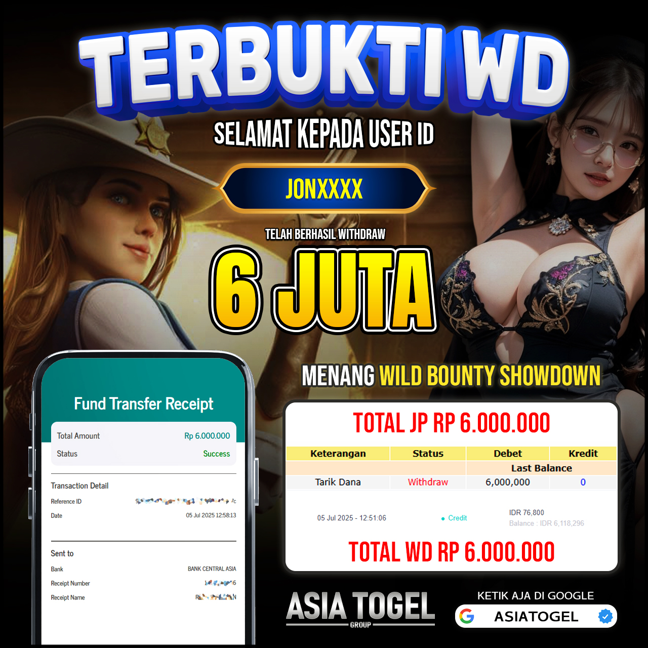 Selamat Atas Kemenangannya Di ASIATOGEL