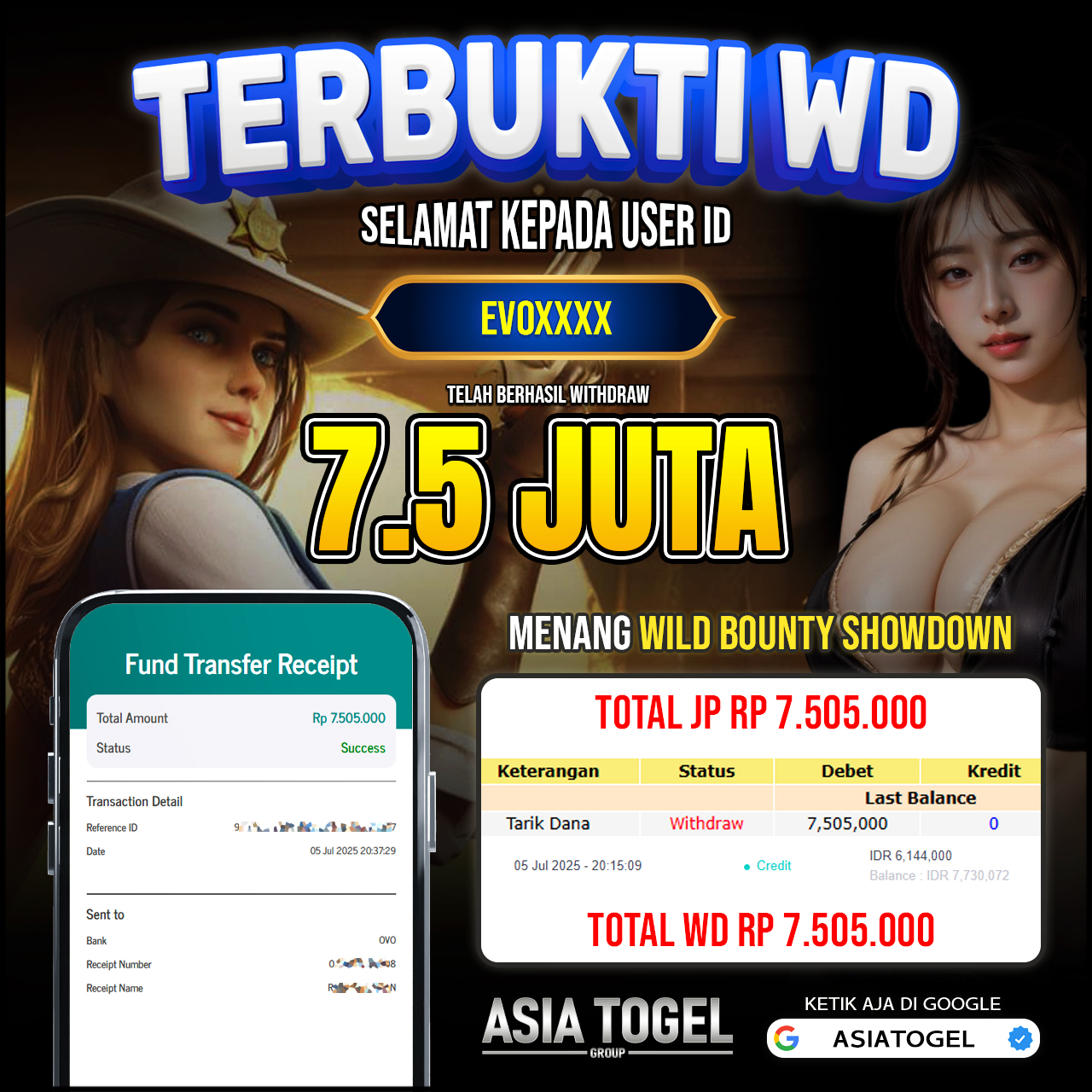 Selamat Atas Kemenangannya Di ASIATOGEL