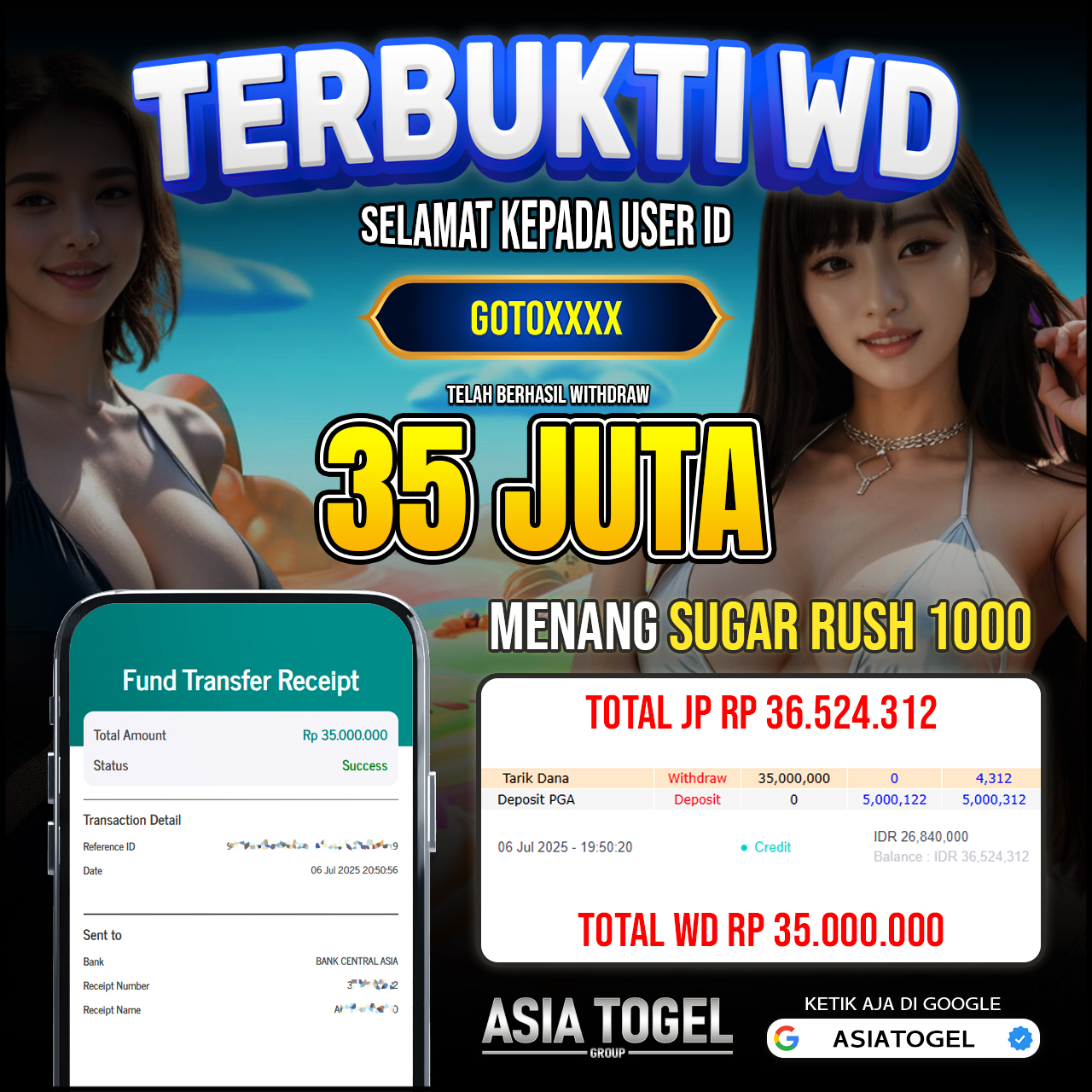 Selamat Atas Kemenangannya Di ASIATOGEL