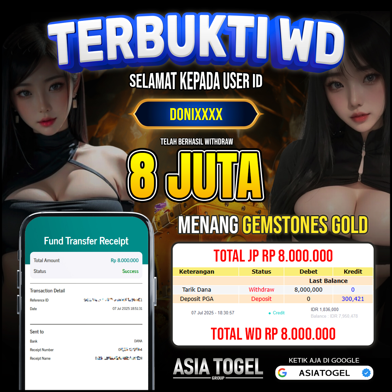 Selamat Atas Kemenangannya Di ASIATOGEL