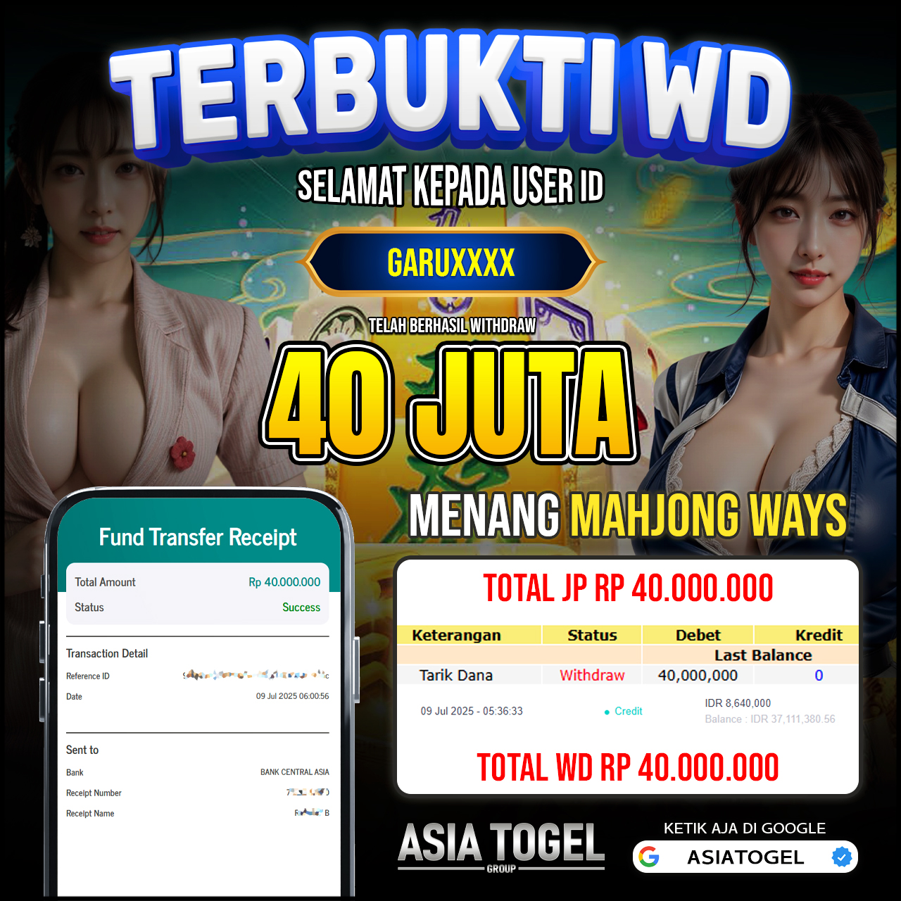 Selamat Atas Kemenangannya Di ASIATOGEL