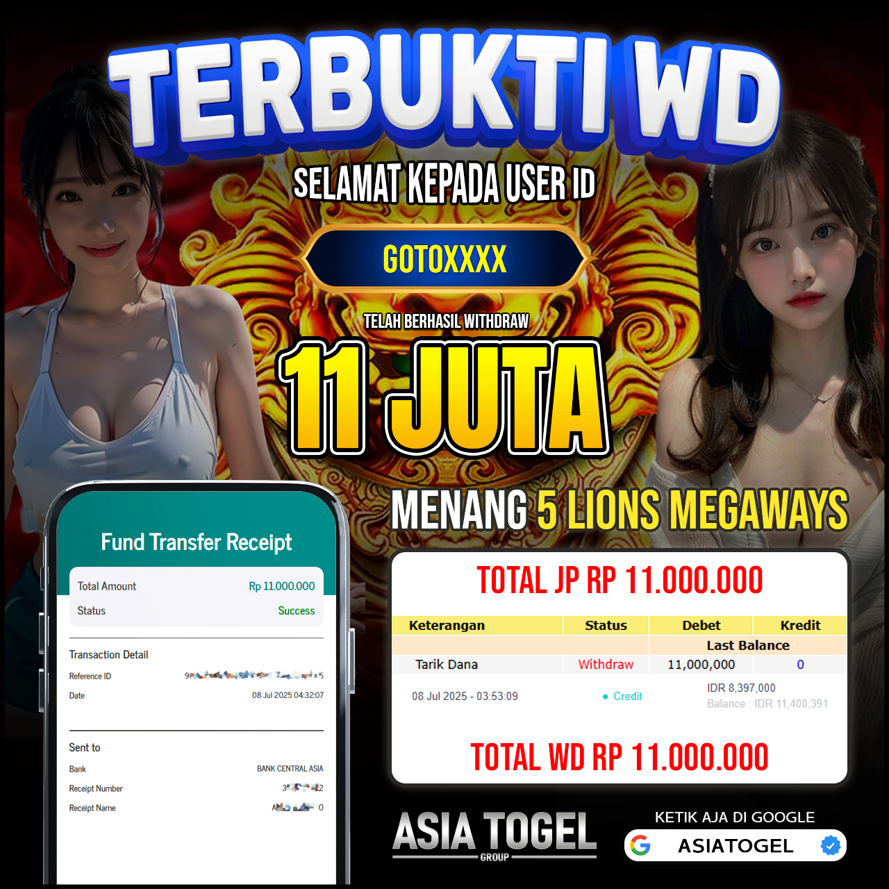 Selamat Atas Kemenangannya Di ASIATOGEL