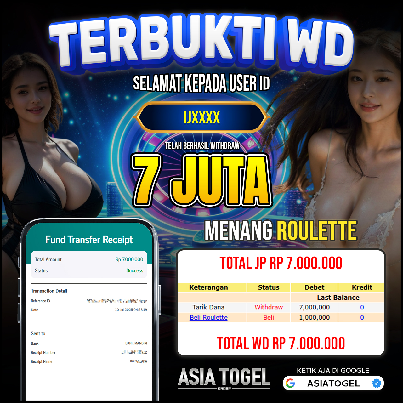 Selamat Atas Kemenangannya Di ASIATOGEL
