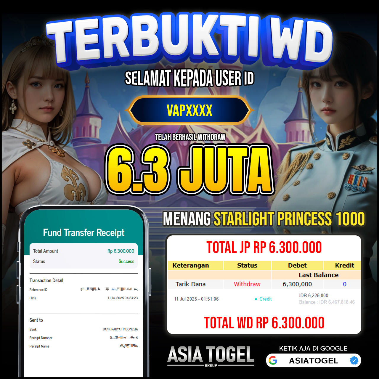 Selamat Atas Kemenangannya Di ASIATOGEL