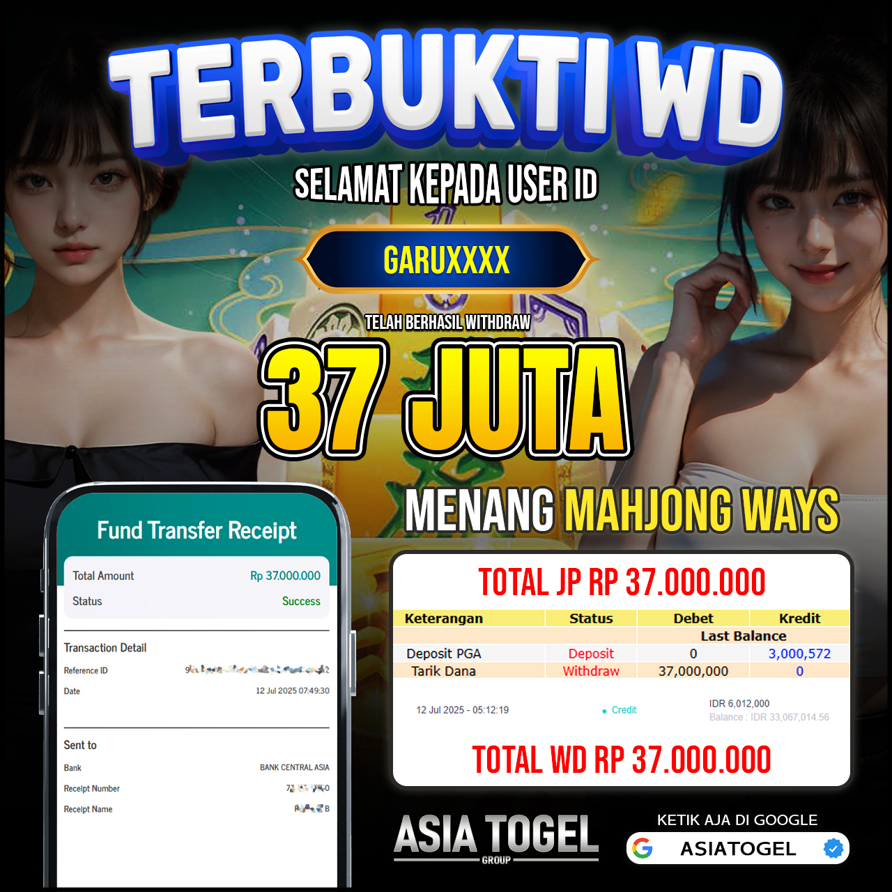 Selamat Atas Kemenangannya Di ASIATOGEL