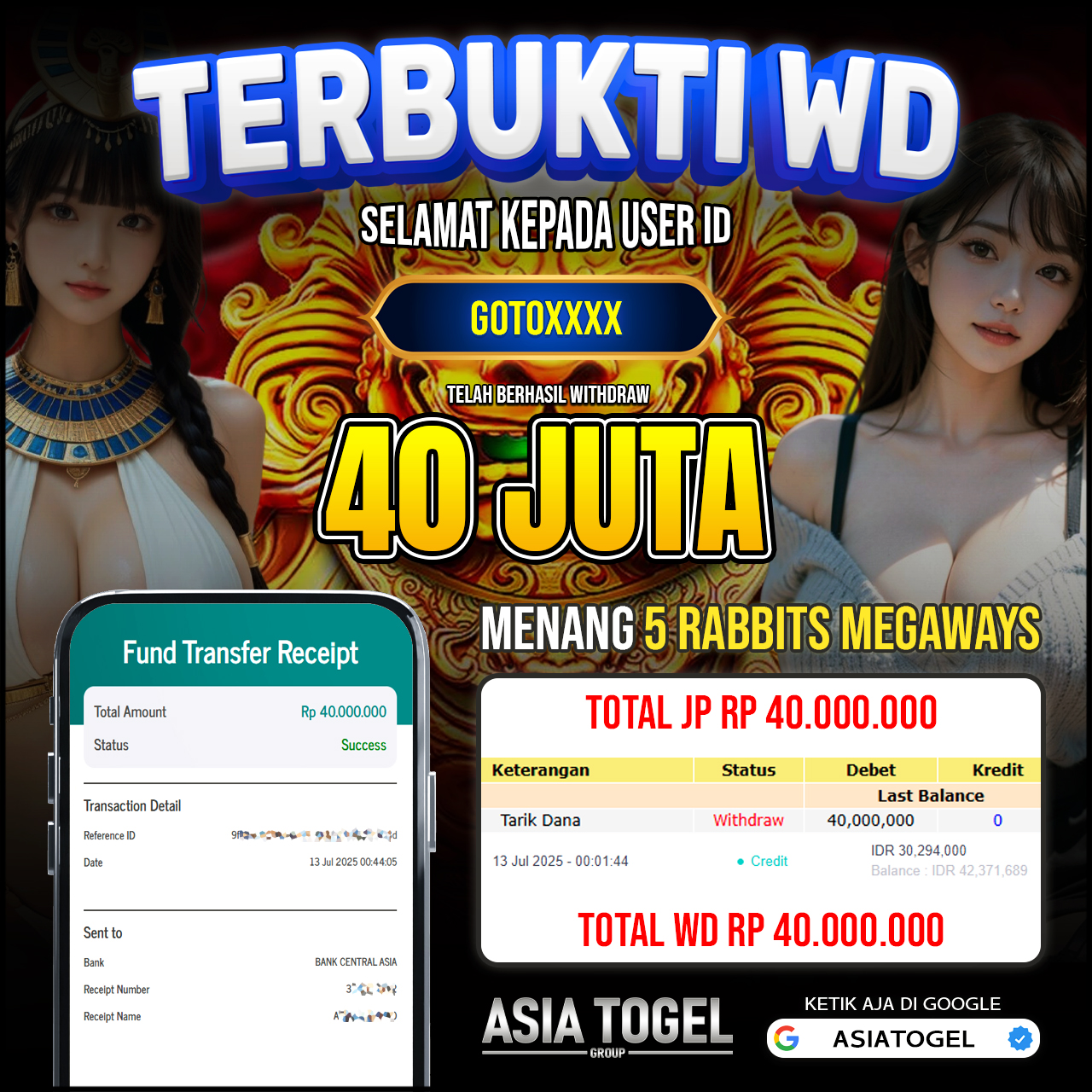 Selamat Atas Kemenangannya Di ASIATOGEL