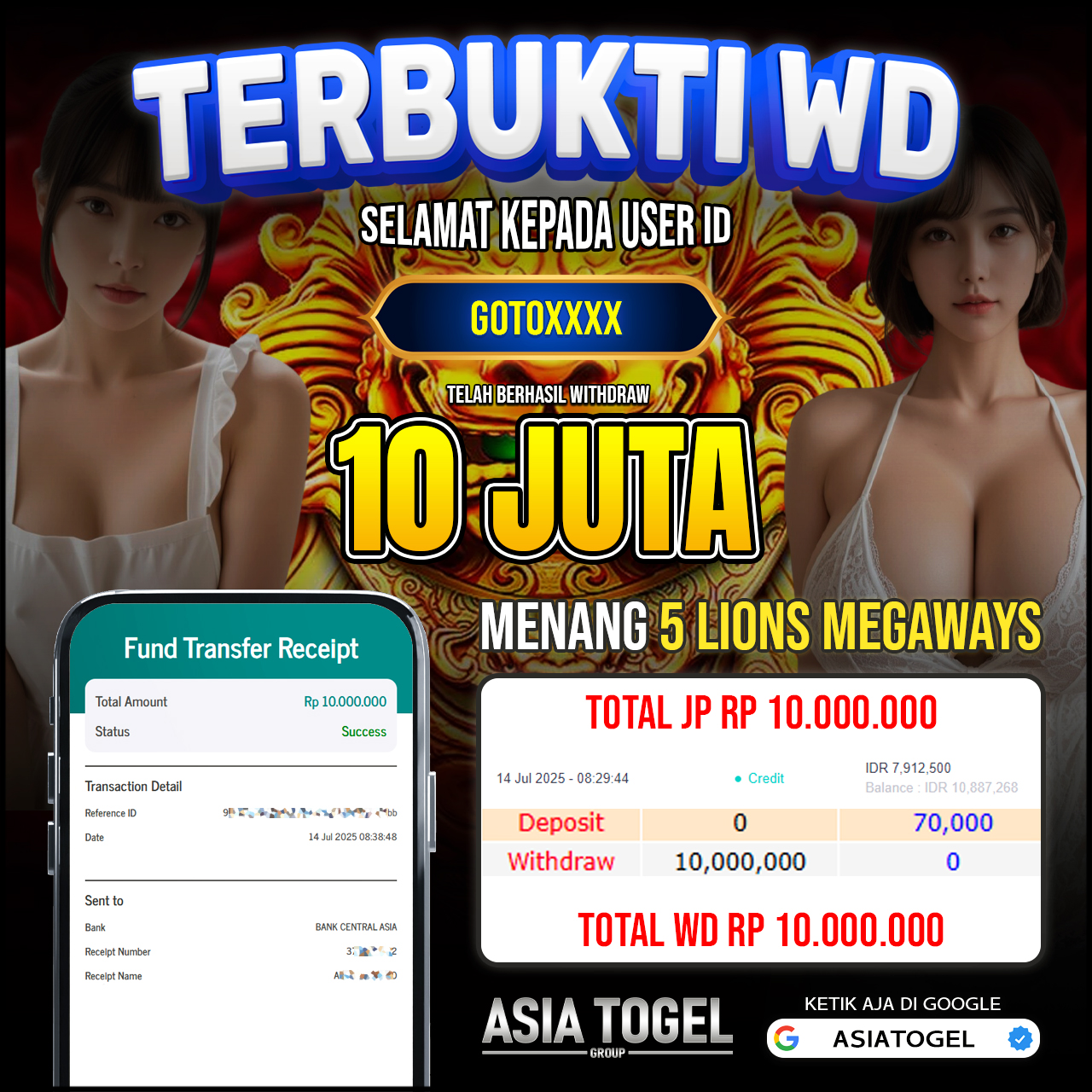 Selamat Atas Kemenangannya Di ASIATOGEL