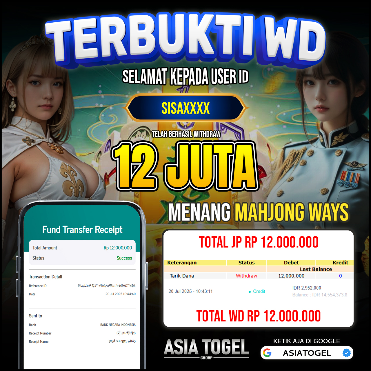 Selamat Atas Kemenangannya Di ASIATOGEL