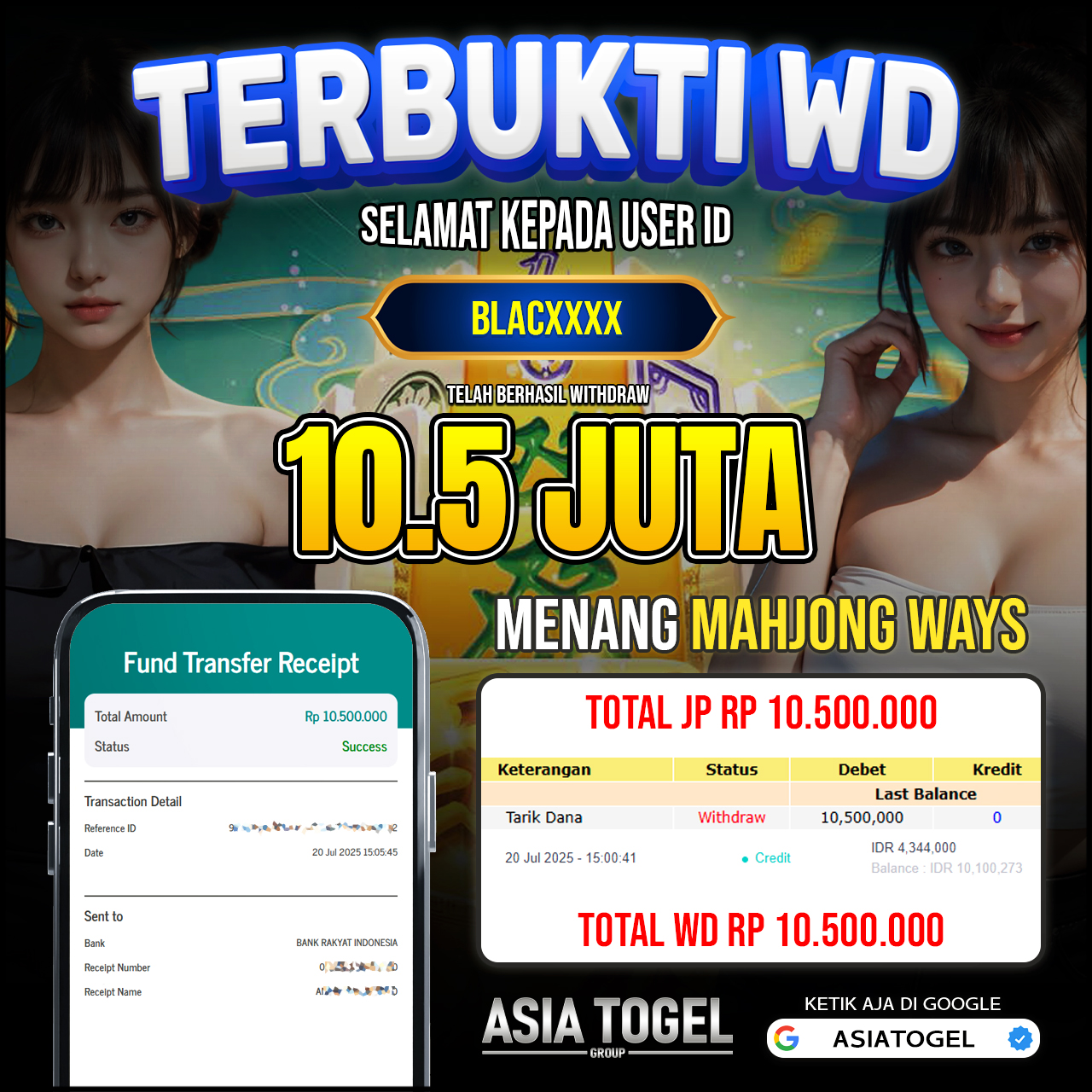 Selamat Atas Kemenangannya Di ASIATOGEL