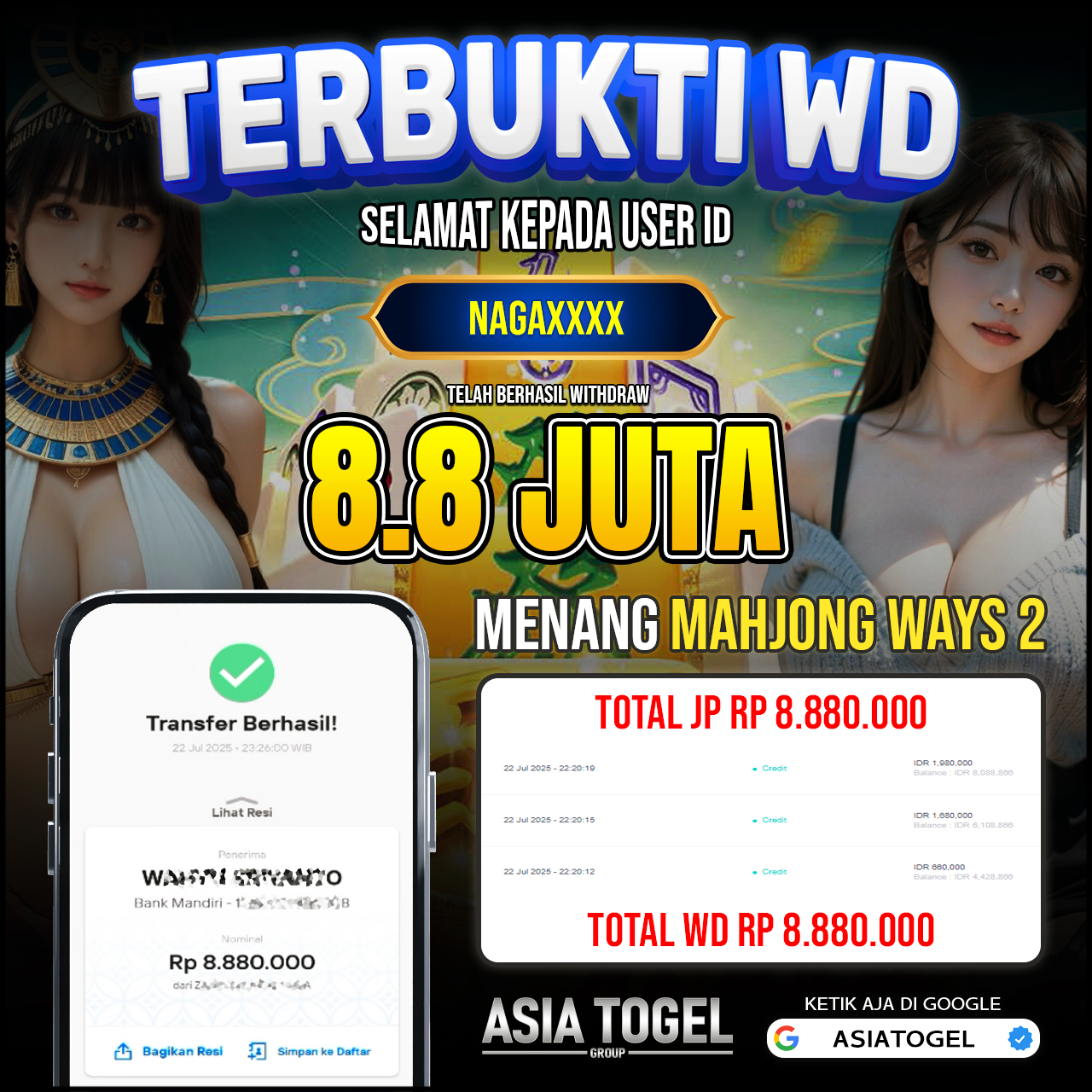 Selamat Atas Kemenangannya Di ASIATOGEL