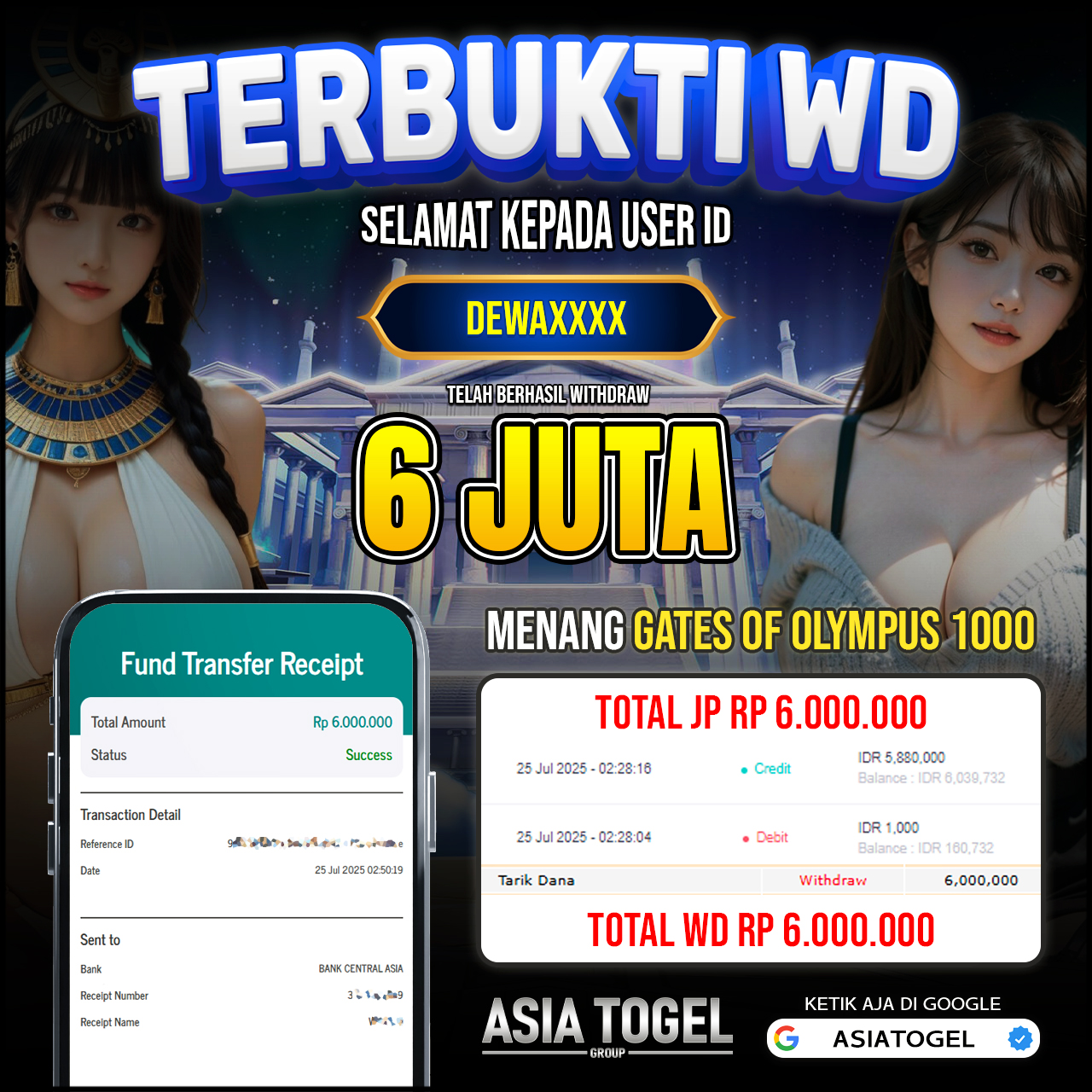 Selamat Atas Kemenangannya Di ASIATOGEL