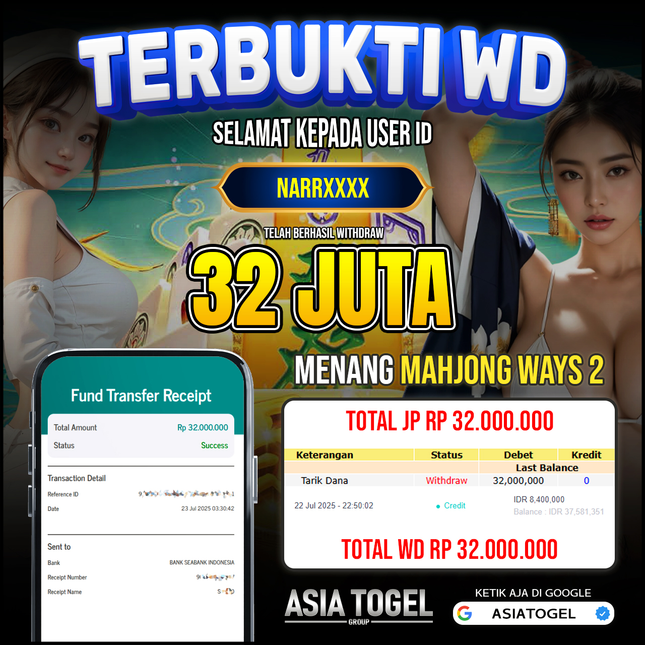 Selamat Atas Kemenangannya Di ASIATOGEL