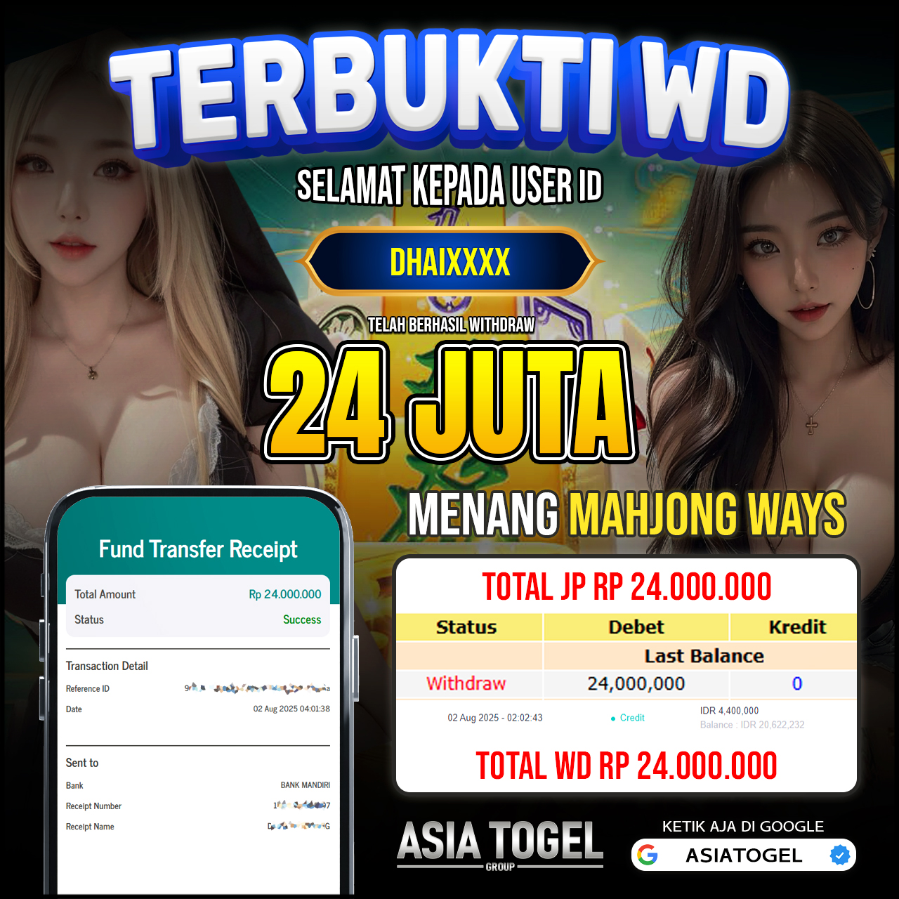 Selamat Atas Kemenangannya Di ASIATOGEL