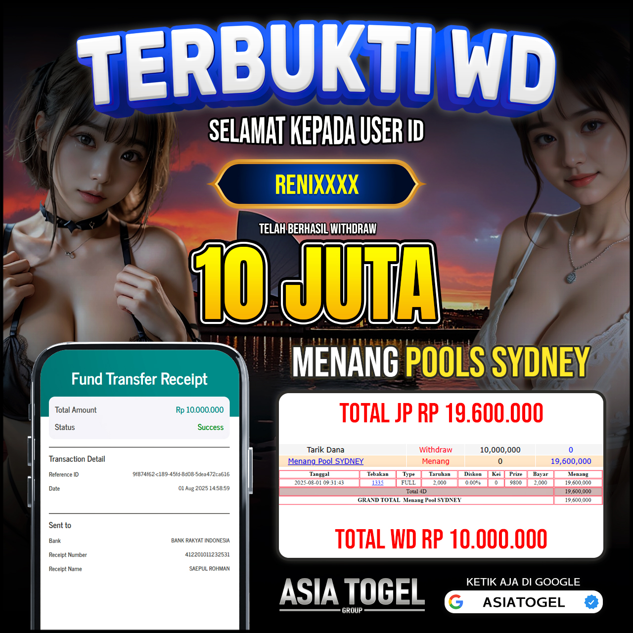 Selamat Atas Kemenangannya Di ASIATOGEL