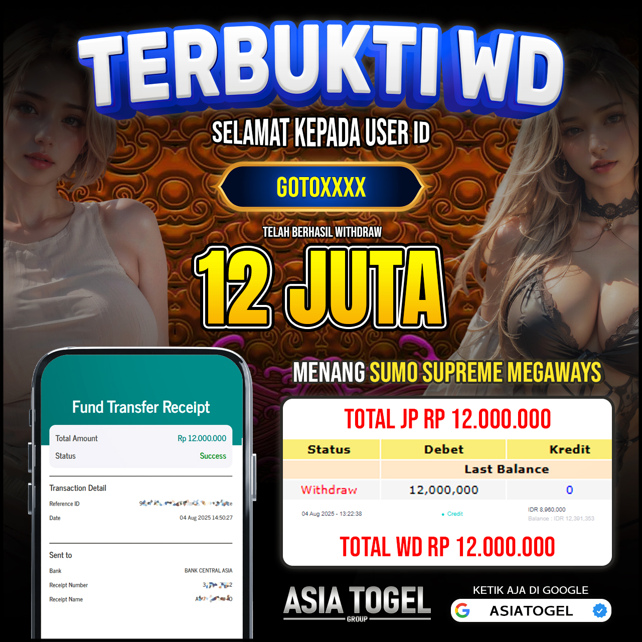 Selamat Atas Kemenangannya Di ASIATOGEL
