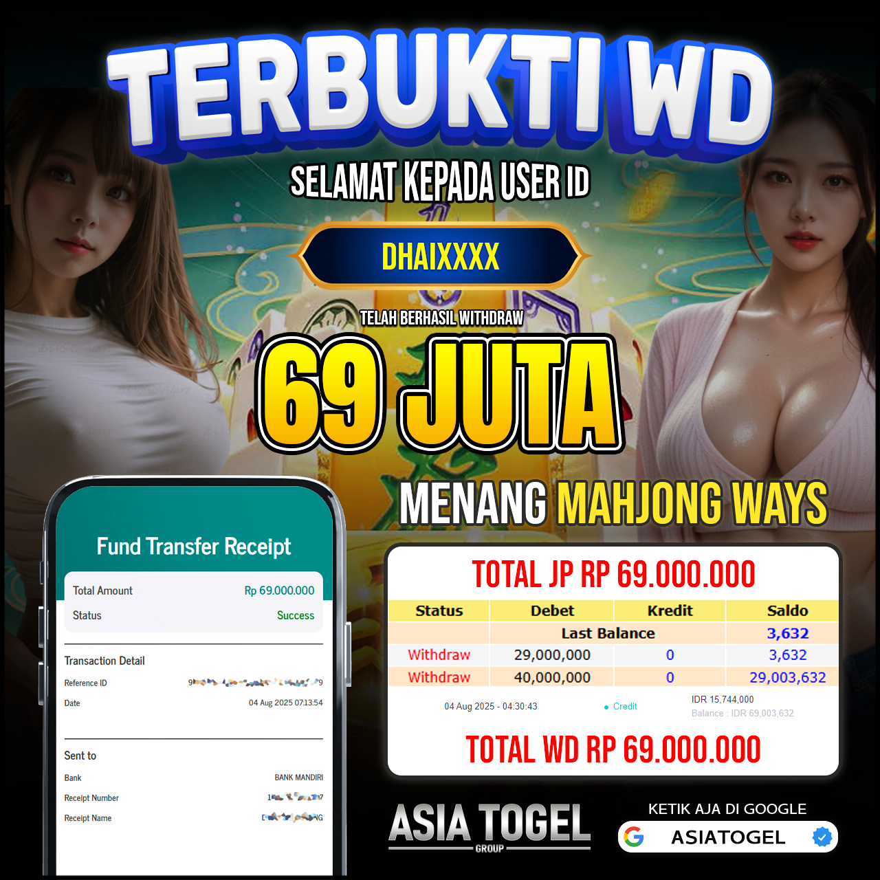 Selamat Atas Kemenangannya Di ASIATOGEL