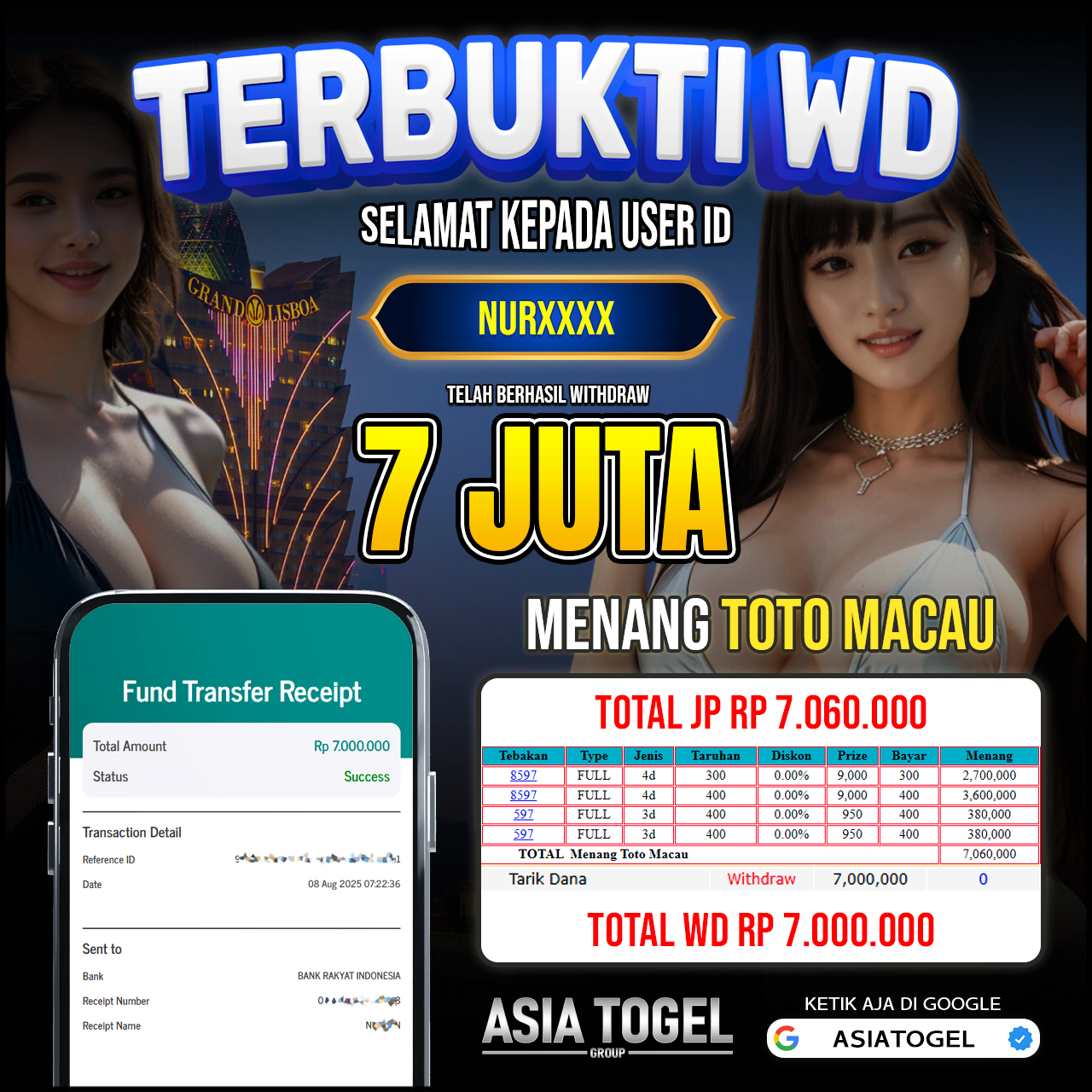 Selamat Atas Kemenangannya Di ASIATOGEL