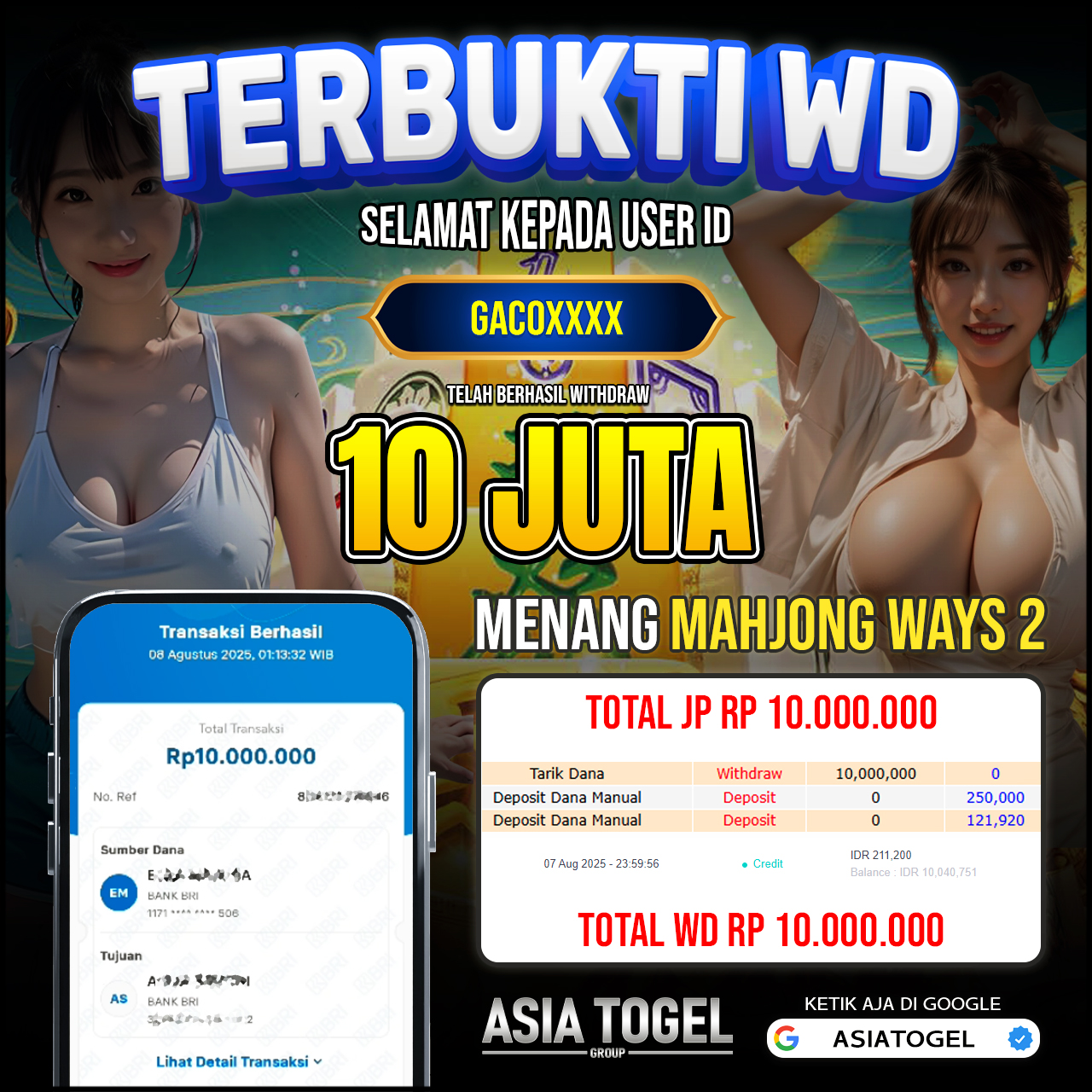 Selamat Atas Kemenangannya Di ASIATOGEL