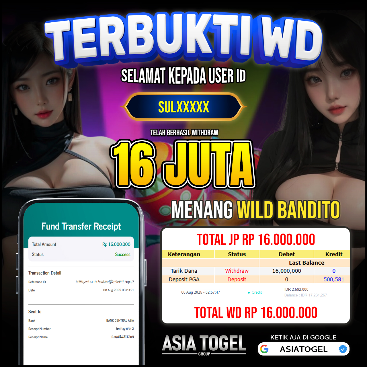 Selamat Atas Kemenangannya Di ASIATOGEL
