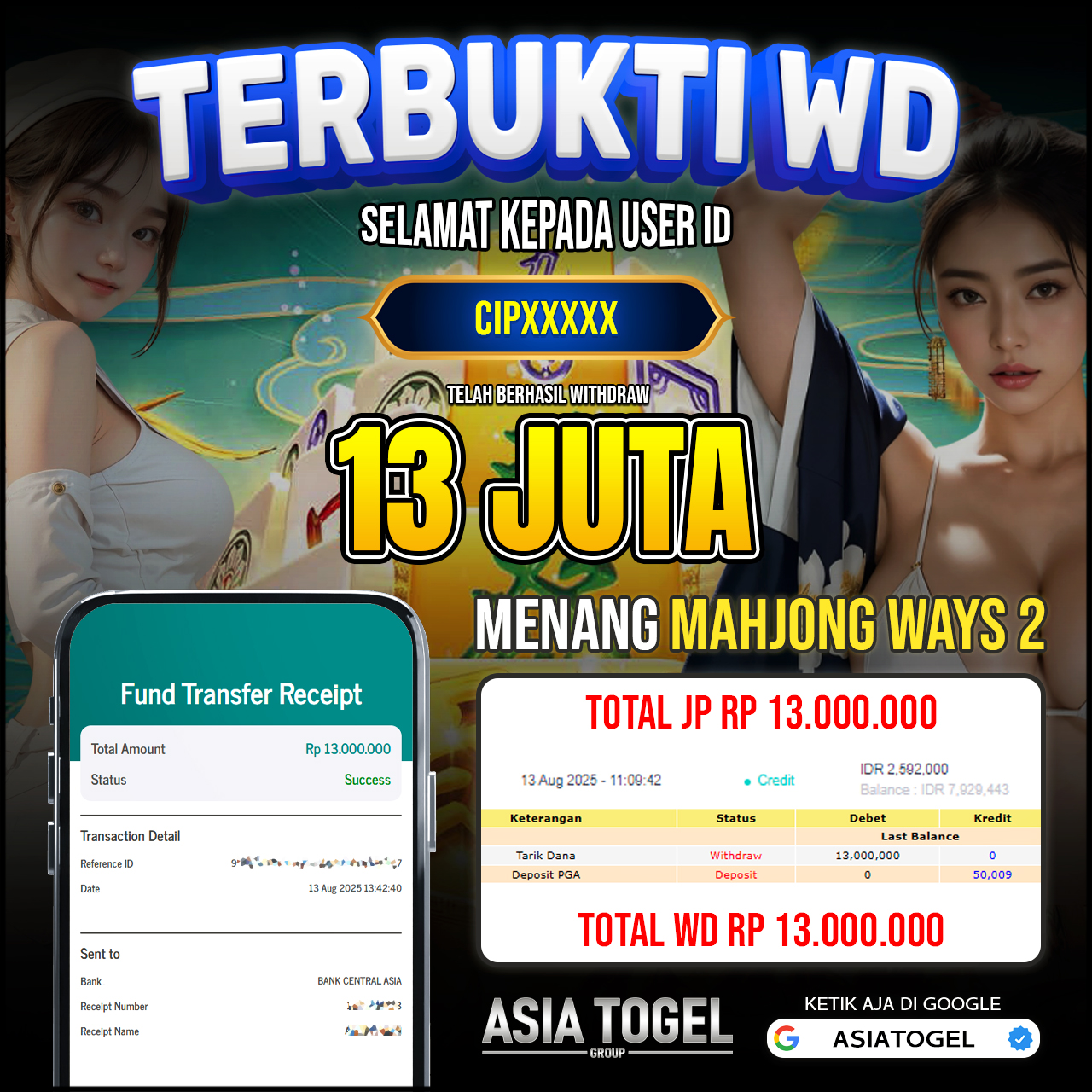 Selamat Atas Kemenangannya Di ASIATOGEL