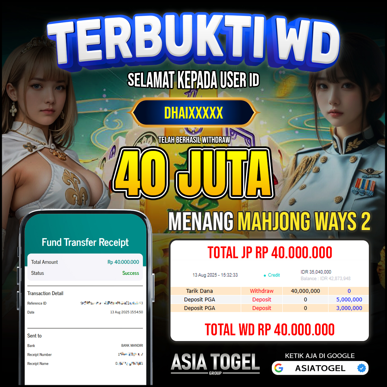 Selamat Atas Kemenangannya Di ASIATOGEL