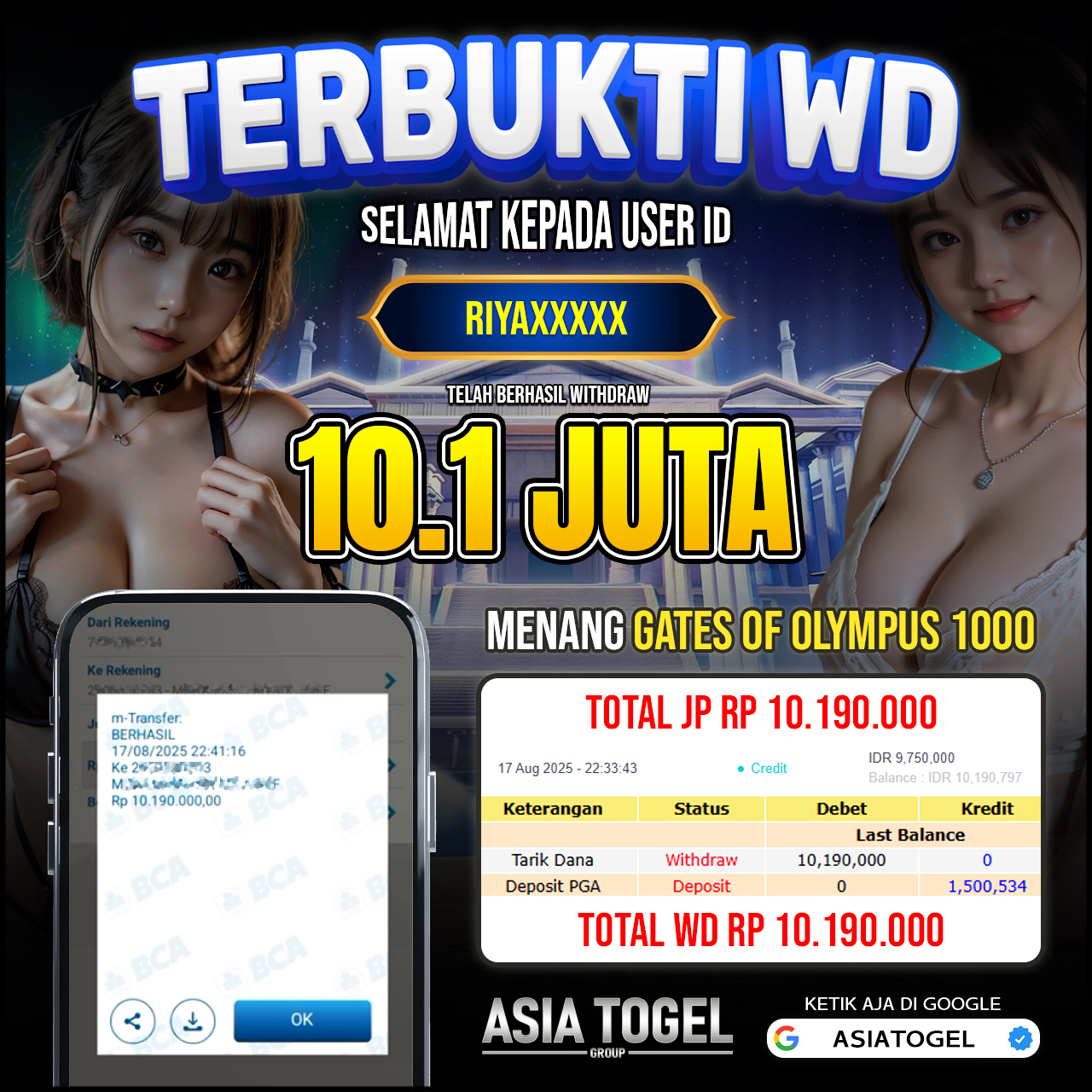 Selamat Atas Kemenangannya Di ASIATOGEL