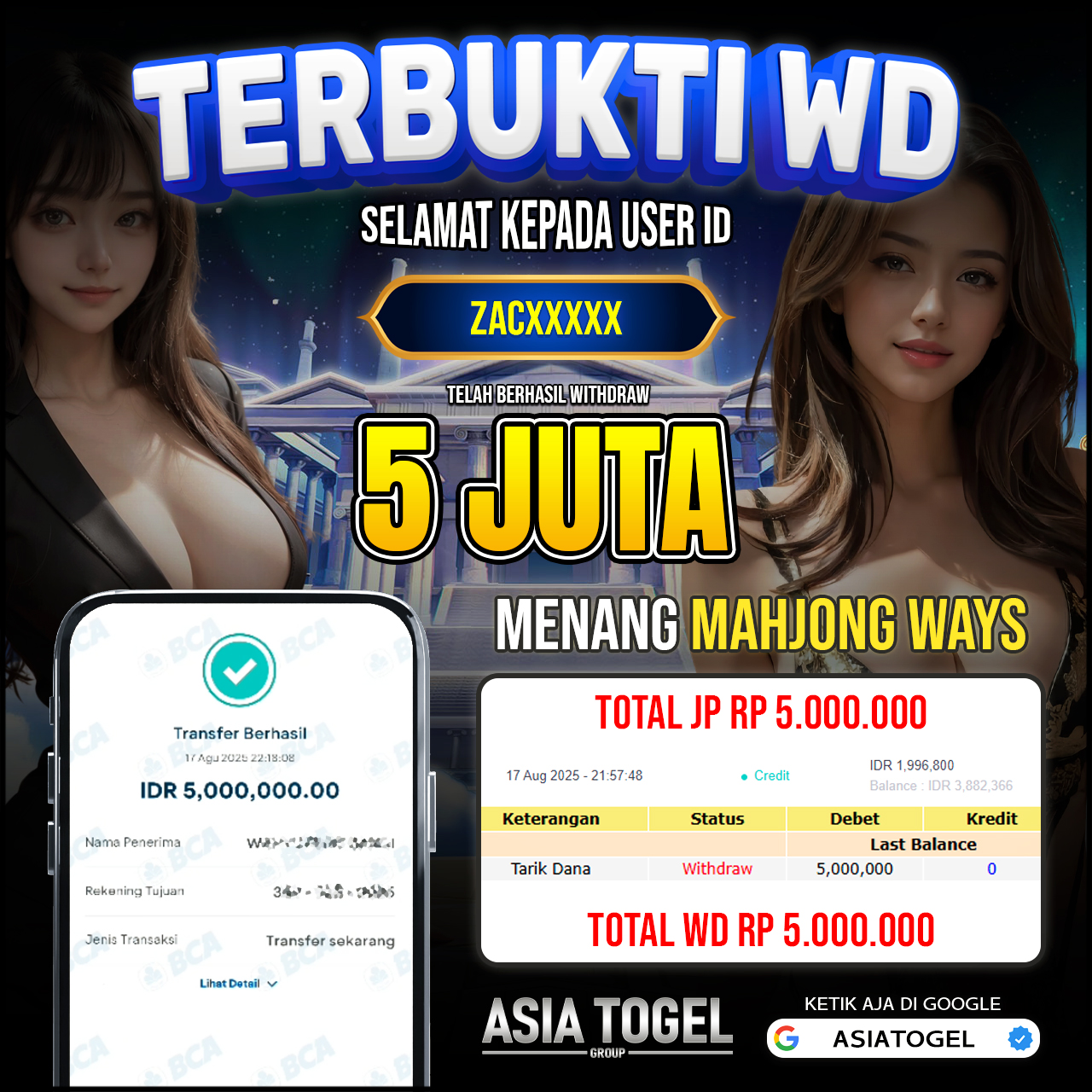 Selamat Atas Kemenangannya Di ASIATOGEL