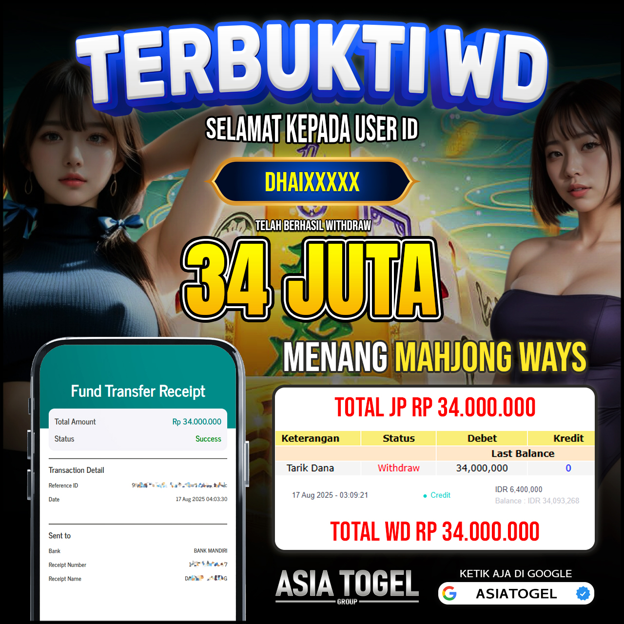 Selamat Atas Kemenangannya Di ASIATOGEL